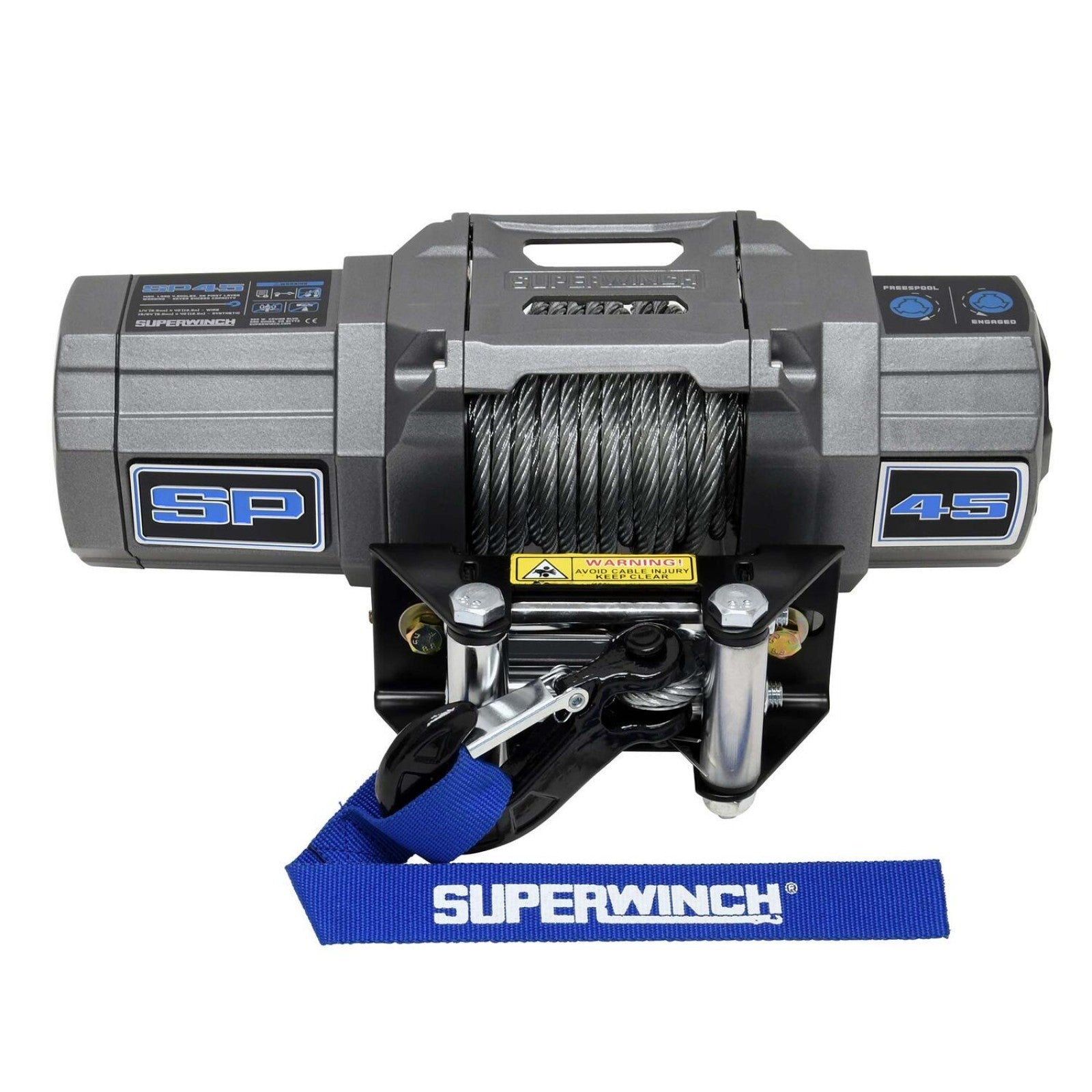 SUPERWINCH SP 45 4,500 lb Winch Kit with Steel Rope and Roller Fairlead, Part Number 1145240