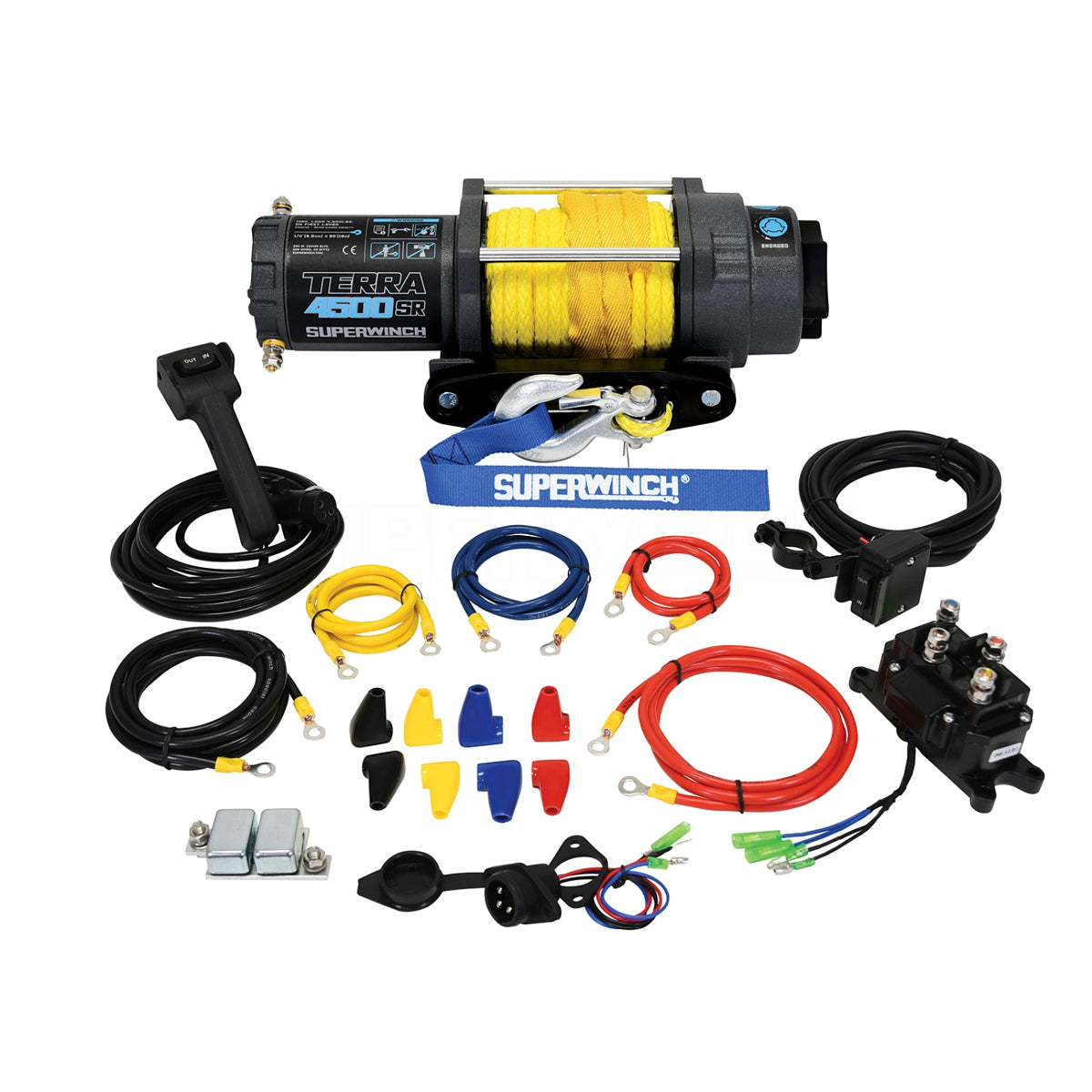 Superwinch Terra 4500 lb Winch Kit with Synthetic Rope and Hawse Fairlead, Part Number 1145270