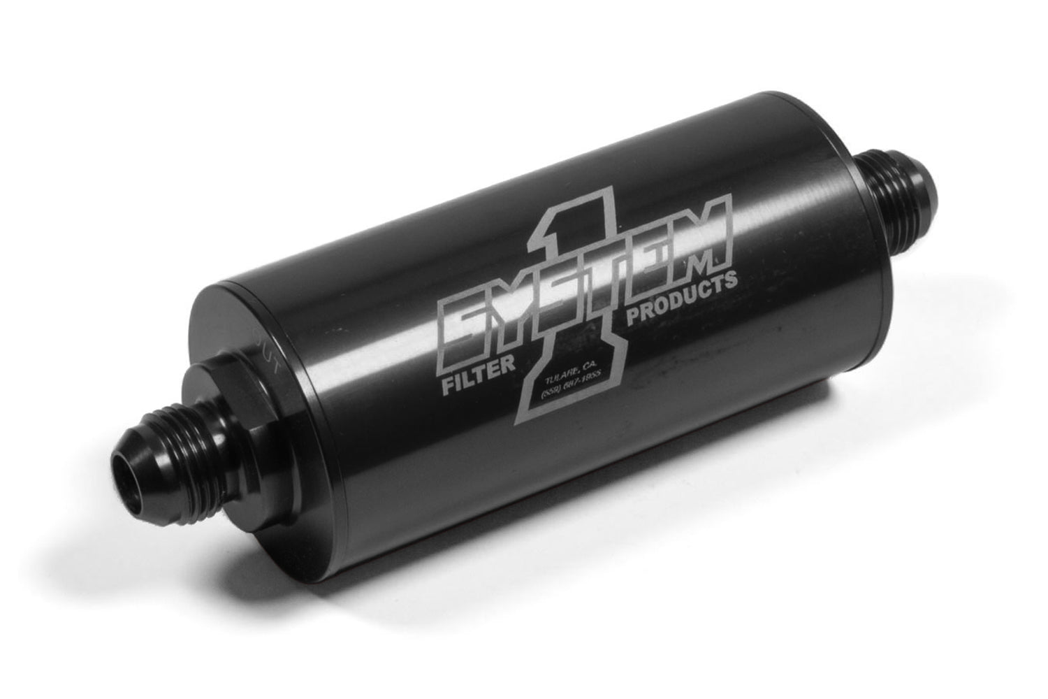 System One 201-203708B Inline Oil Filter W 8an Fittings - Medium Length