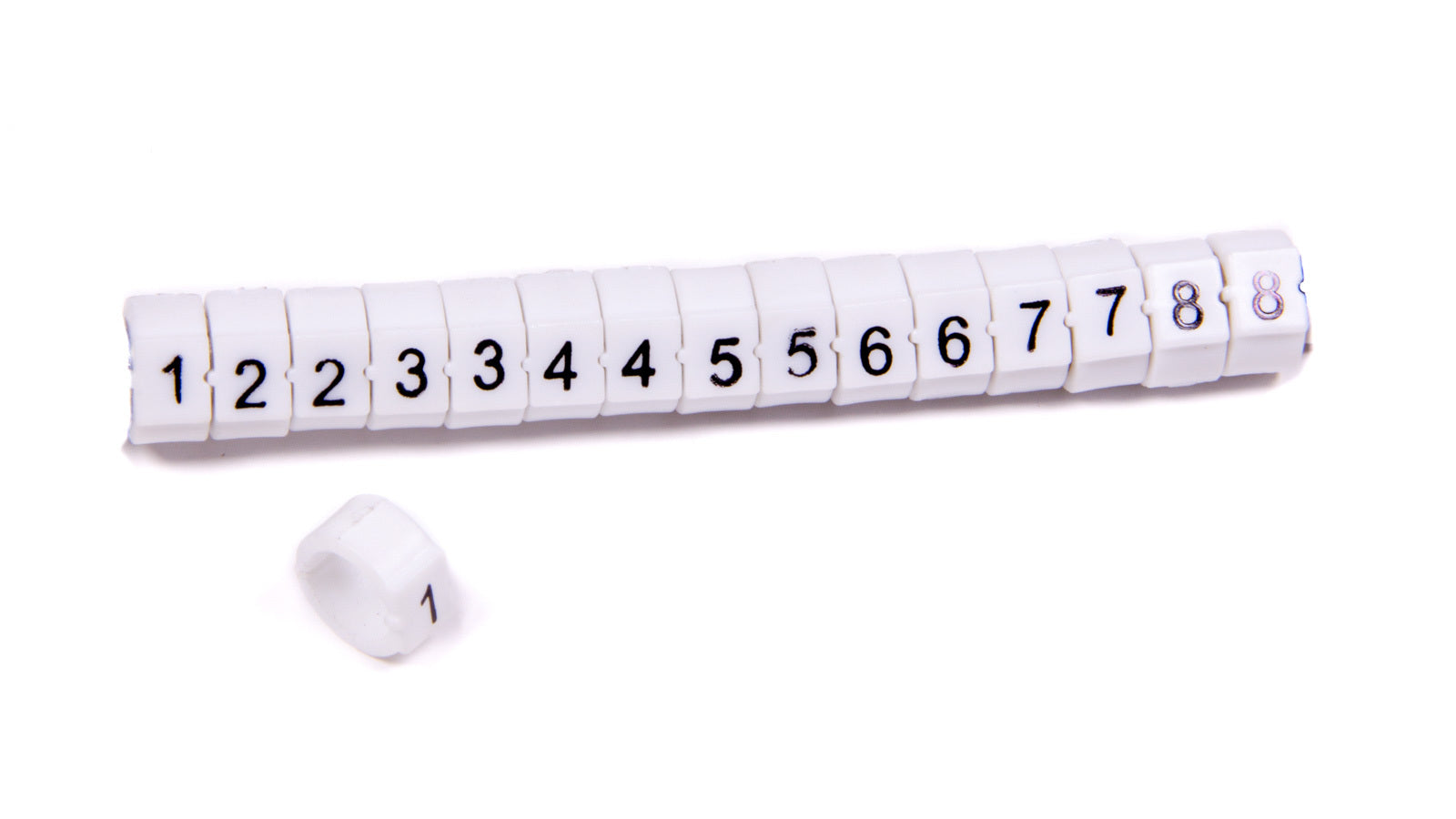 Taylor/Vertex 41060 Spark Plug Wire Markers for 7-8 mm Wires, White, Numbered 1-8