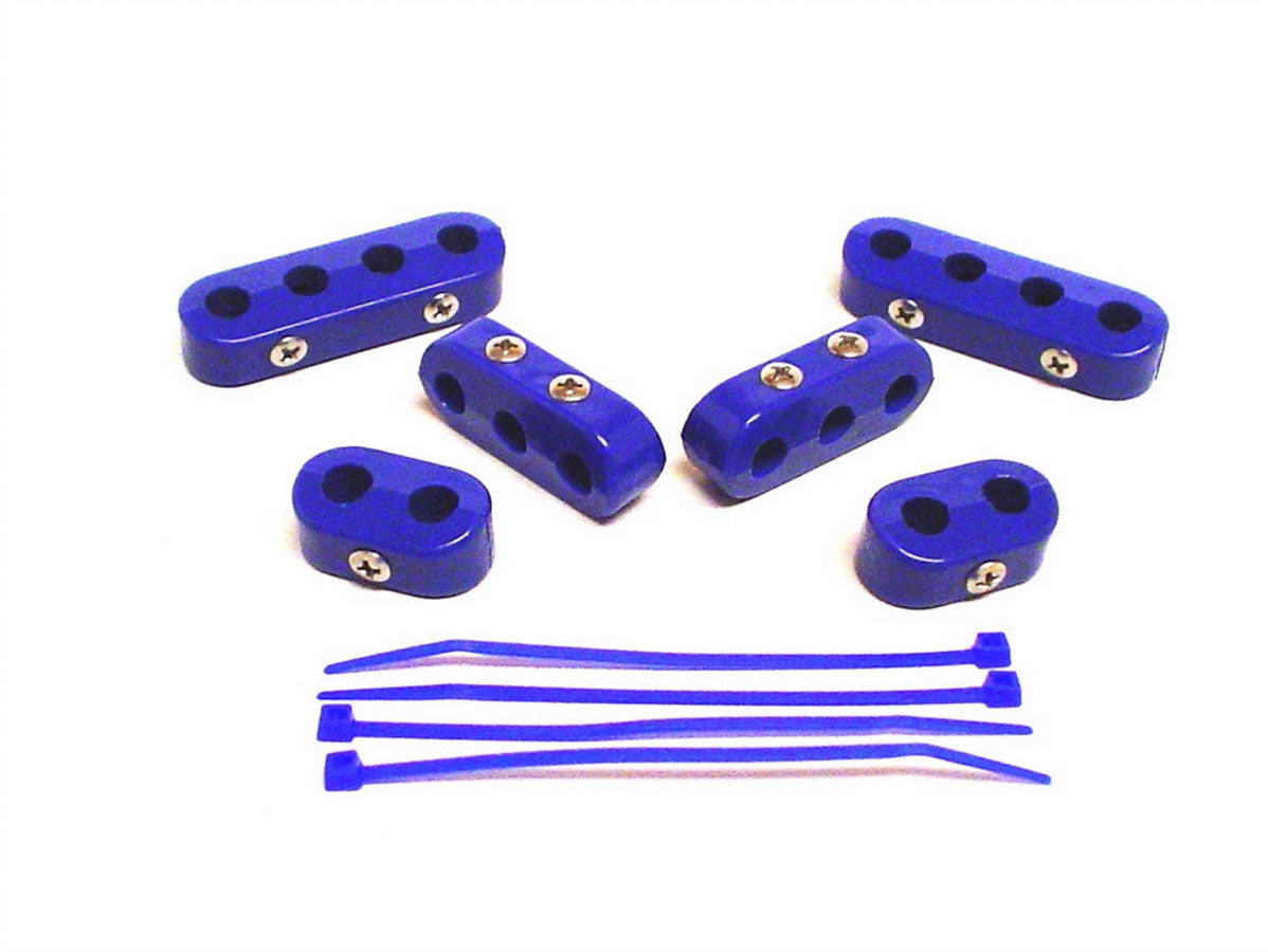 Taylor/Vertex 42760 Spark Plug Wire Loom Kit, Blue Nylon, Clamp Style for 7-8 mm Wires