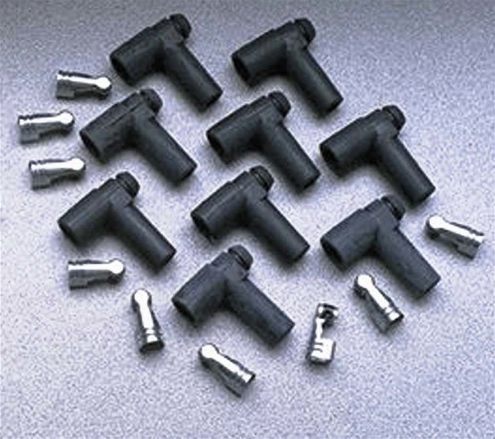 Taylor Vertex 46055 GM HEI 90-Degree Distributor and Coil Boot Terminal Kit, 8-10.4 mm, Black, Set of 9