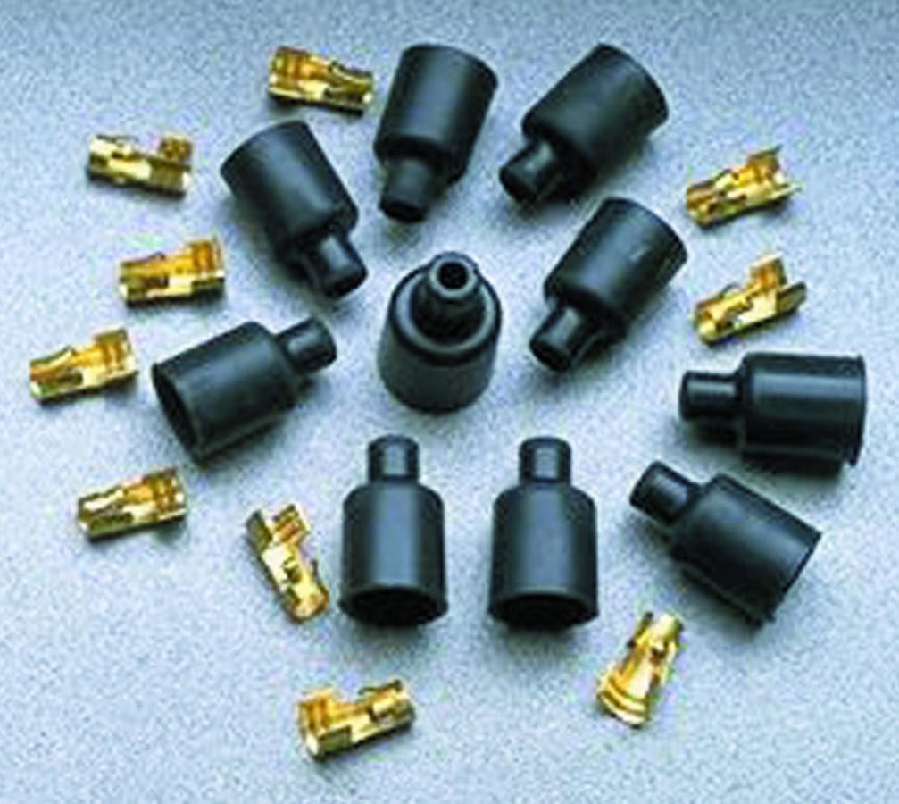 Taylor/VERTEX 46059 Distributor and Coil Boot Terminal Kit, Straight Socket Style, Black, Set of 10