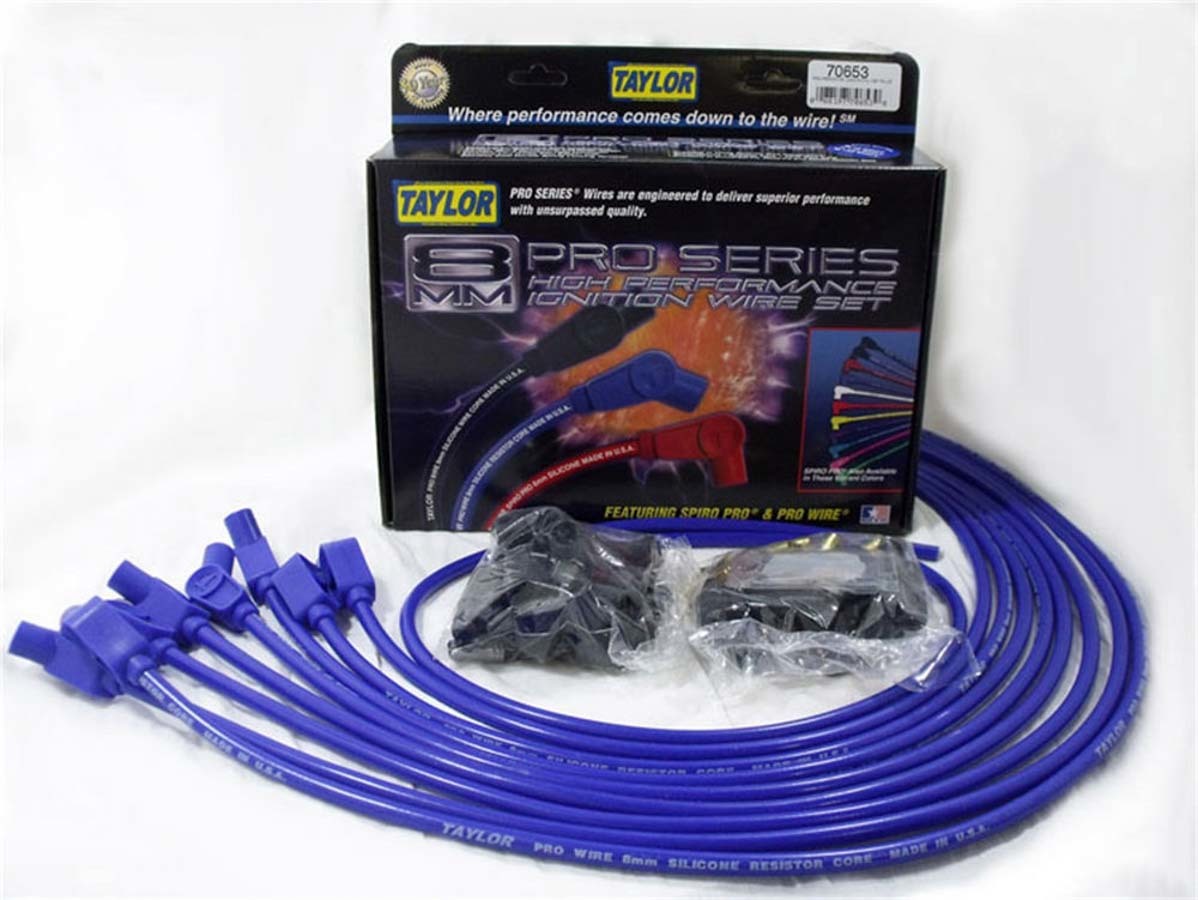 Taylor/Vertex Pro Wire 70653 8 mm Blue Spiral-Core Spark Plug Wire Set