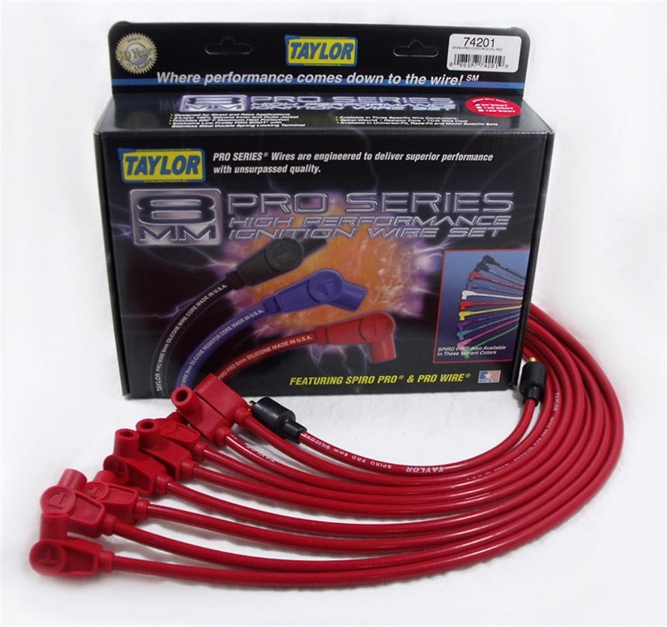 Taylor/VERTEX 74201 Spiro-Pro 8 mm Spark Plug Wire Set for Small Block Chevy