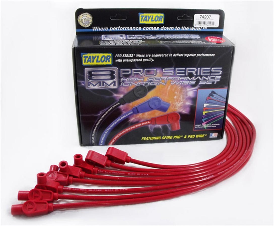 Taylor/VERTEX 74207 Spiro-Pro 8mm Spark Plug Wire Set for Chevy V8