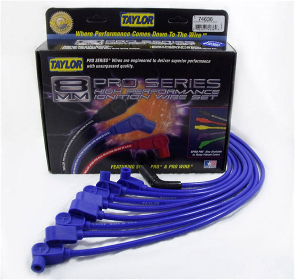 Taylor/VERTEX 74636 Spiro-Pro 8 mm Spark Plug Wire Set for GM 5.0L and 5.7L