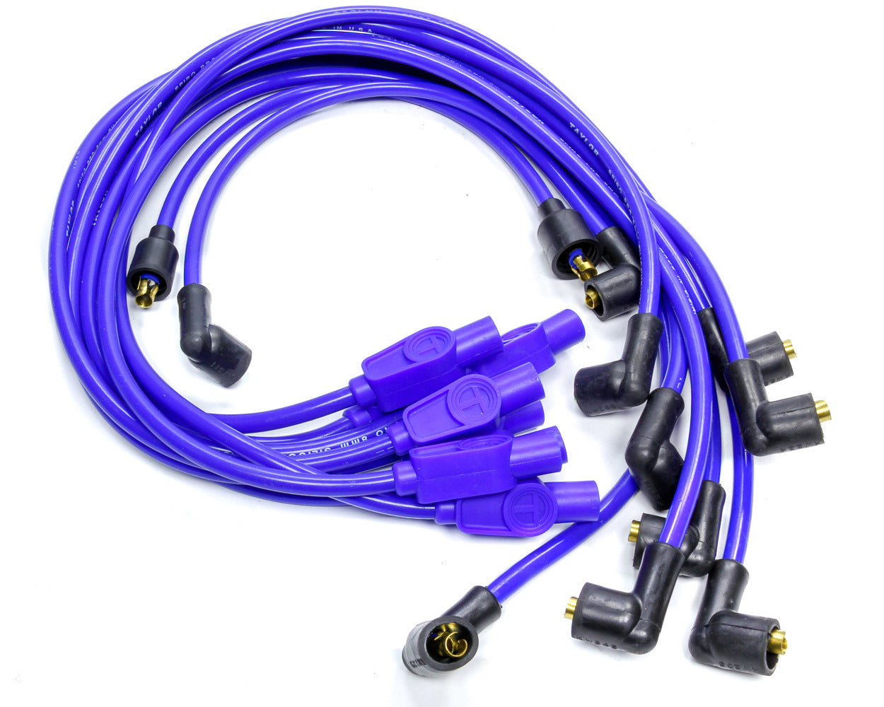 Taylor/VERTEX 74652 Spiro-Pro Spark Plug Wire Set, 8 mm Blue, Straight Boots for V8