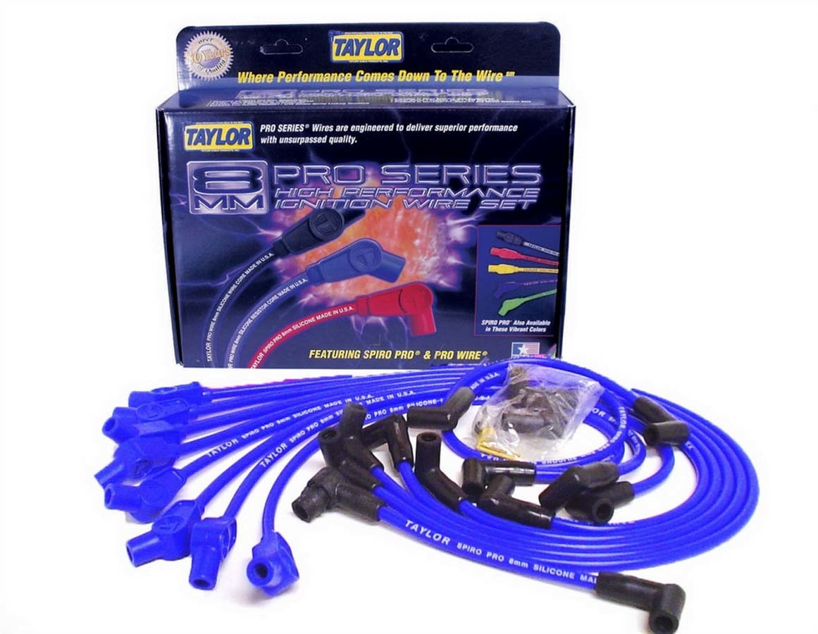 Taylor/VERTEX 74658 Spiro-Pro 8mm Spark Plug Wire Set for Small Block Ford
