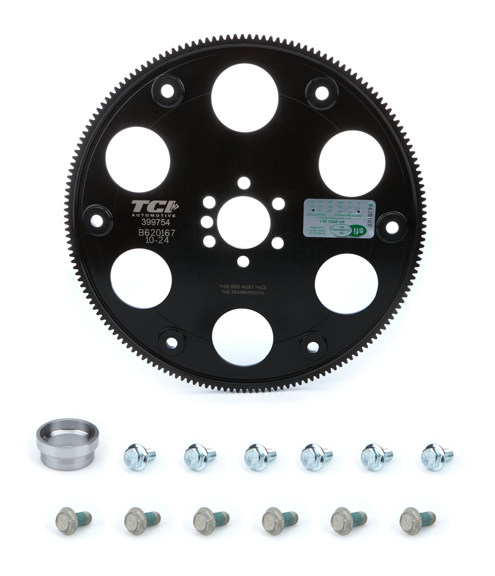 TCI 399754 SFI Flexplate for GM LS-Series and 4L80E, 168-Tooth Steel, Internal Balance