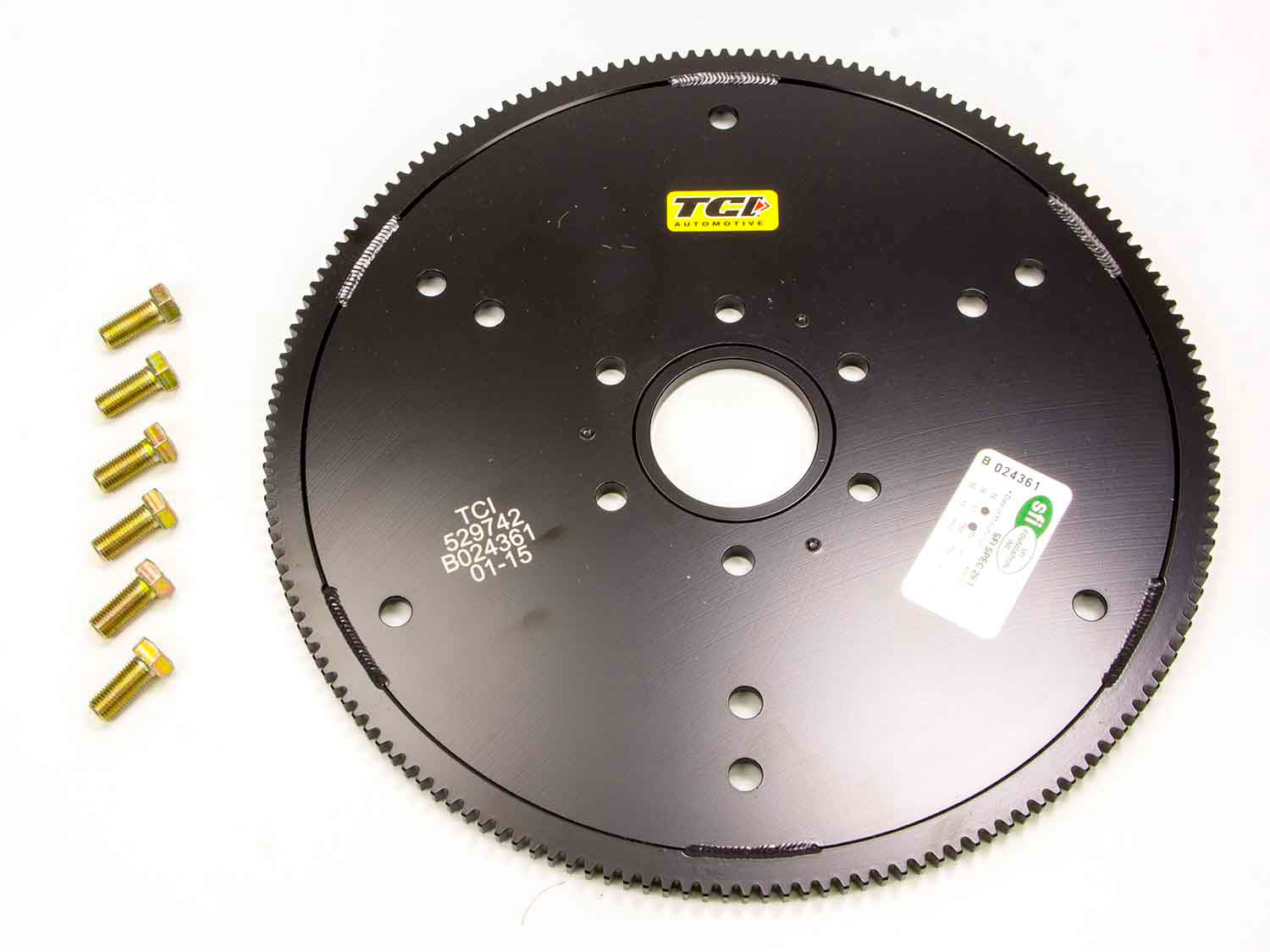 TCI 529742 SFI 29.1 Steel Flexplate, 164-Tooth, Dual GM Pattern, Ford FE-Series