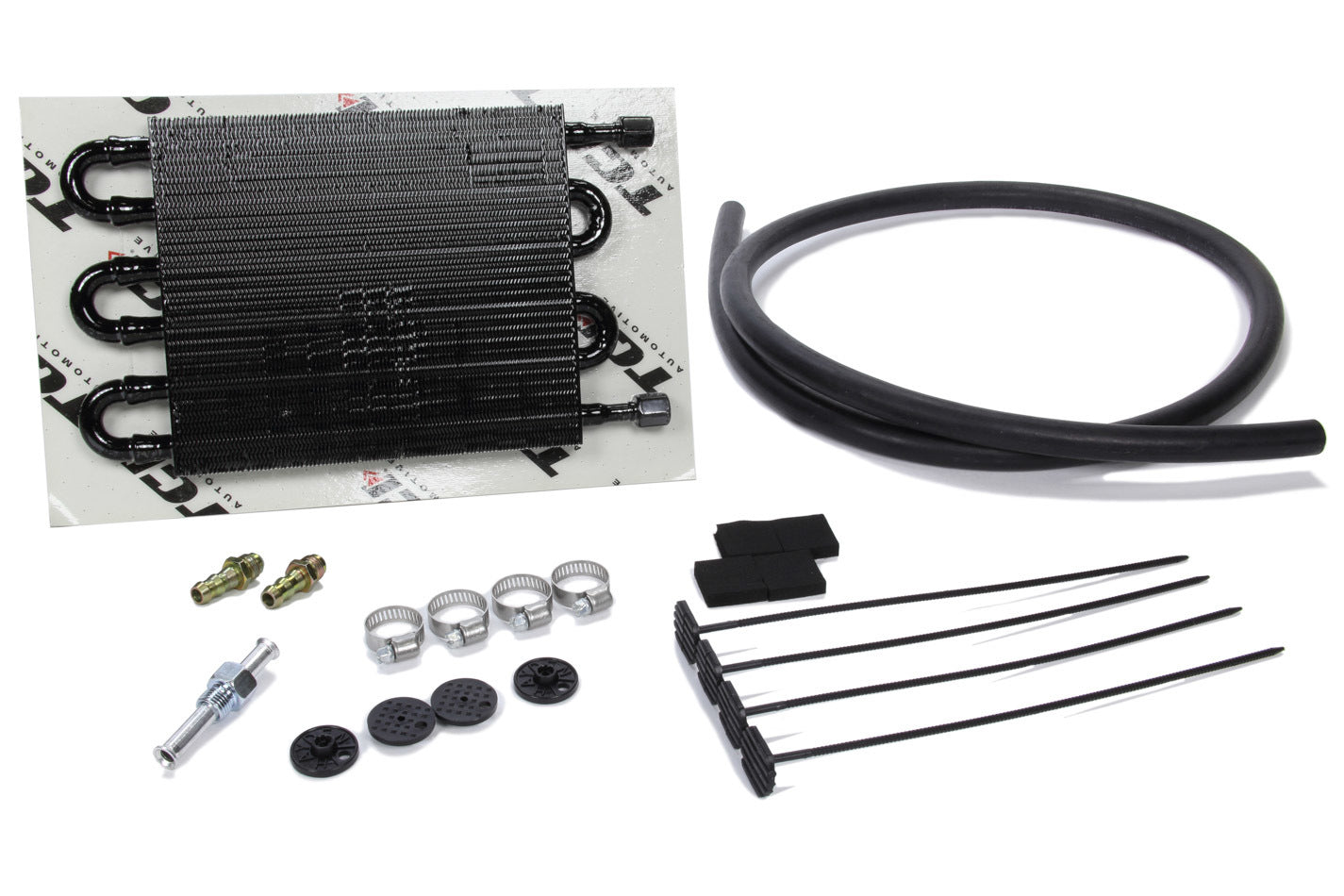 TCI 823800 Racing Fluid Cooler, Tube-Type Automatic Transmission Cooler with AN Inlet and Outlet