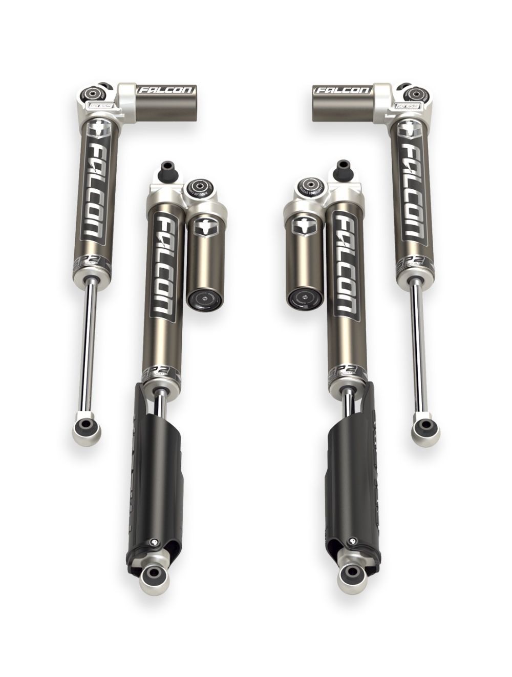 TeraFlex Falcon SP2 3.1 Piggyback Monotube Shock Kit, Part Number 11-02-31-400-202, for Jeep Wrangler JL