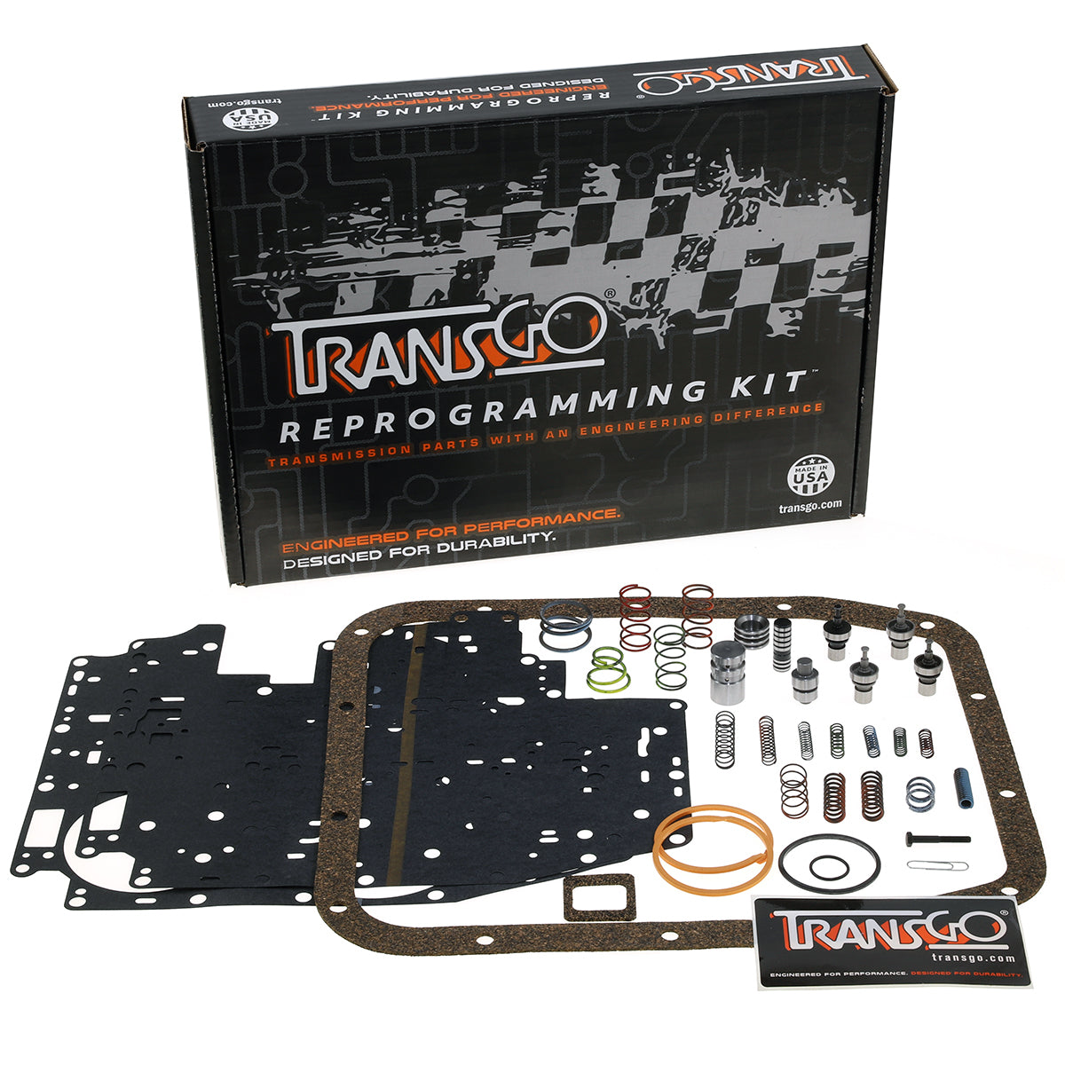 TransGo Automatic Transmission Shift Kit Reprogramming Kit Valves / Springs / High Temperature Rings AOD-HP