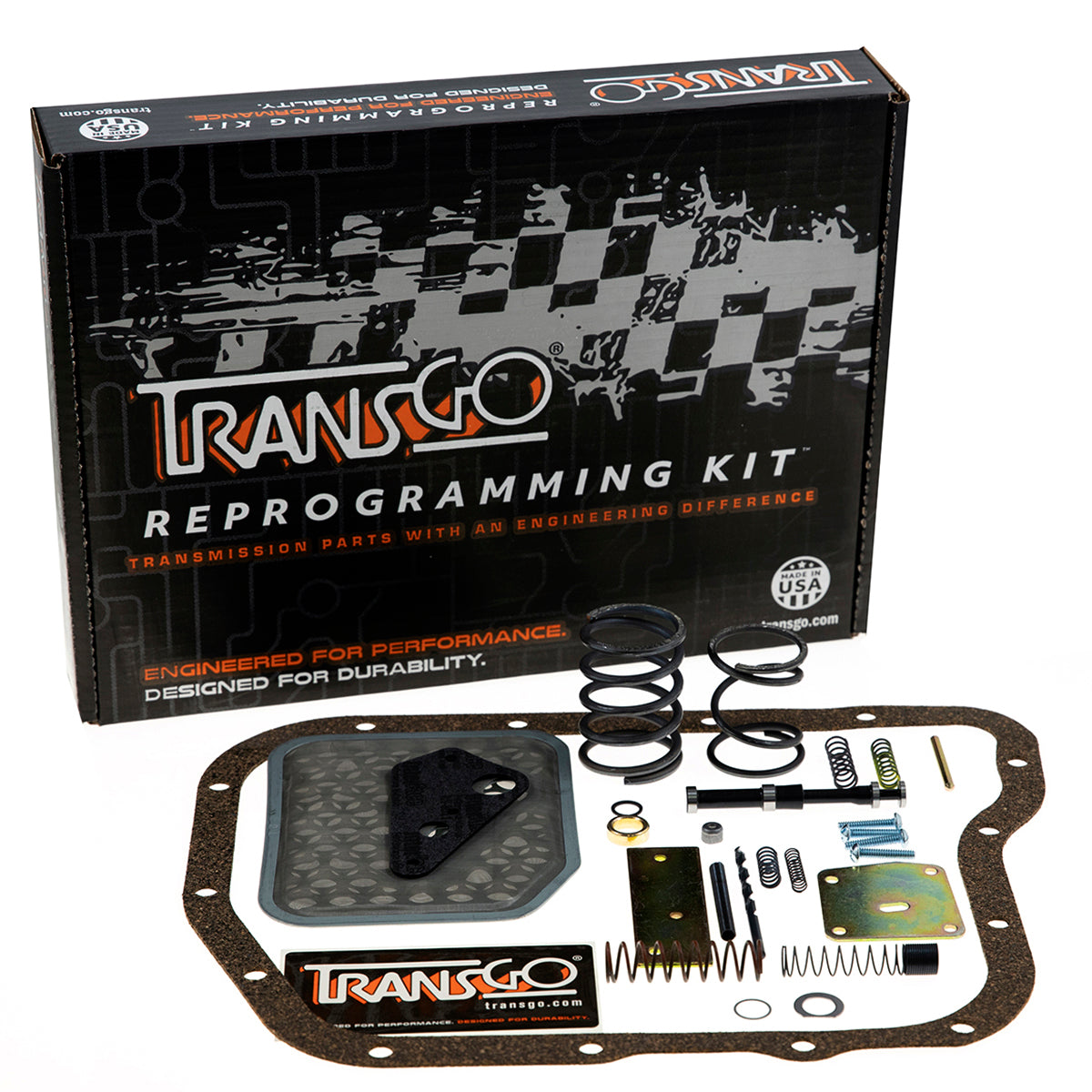 TransGo Automatic Transmission Shift Kit Gear Command Valve / Springs / Spacers / Shims / Separator Plate / Gaskets TF-2