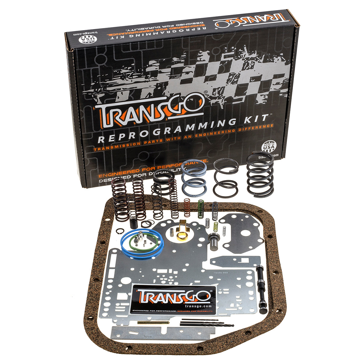 TransGo Automatic Transmission Shift Kit Gear Command Valve / Springs / Spacers / Shims / Separator Plate / Gaskets TFOD-HD2