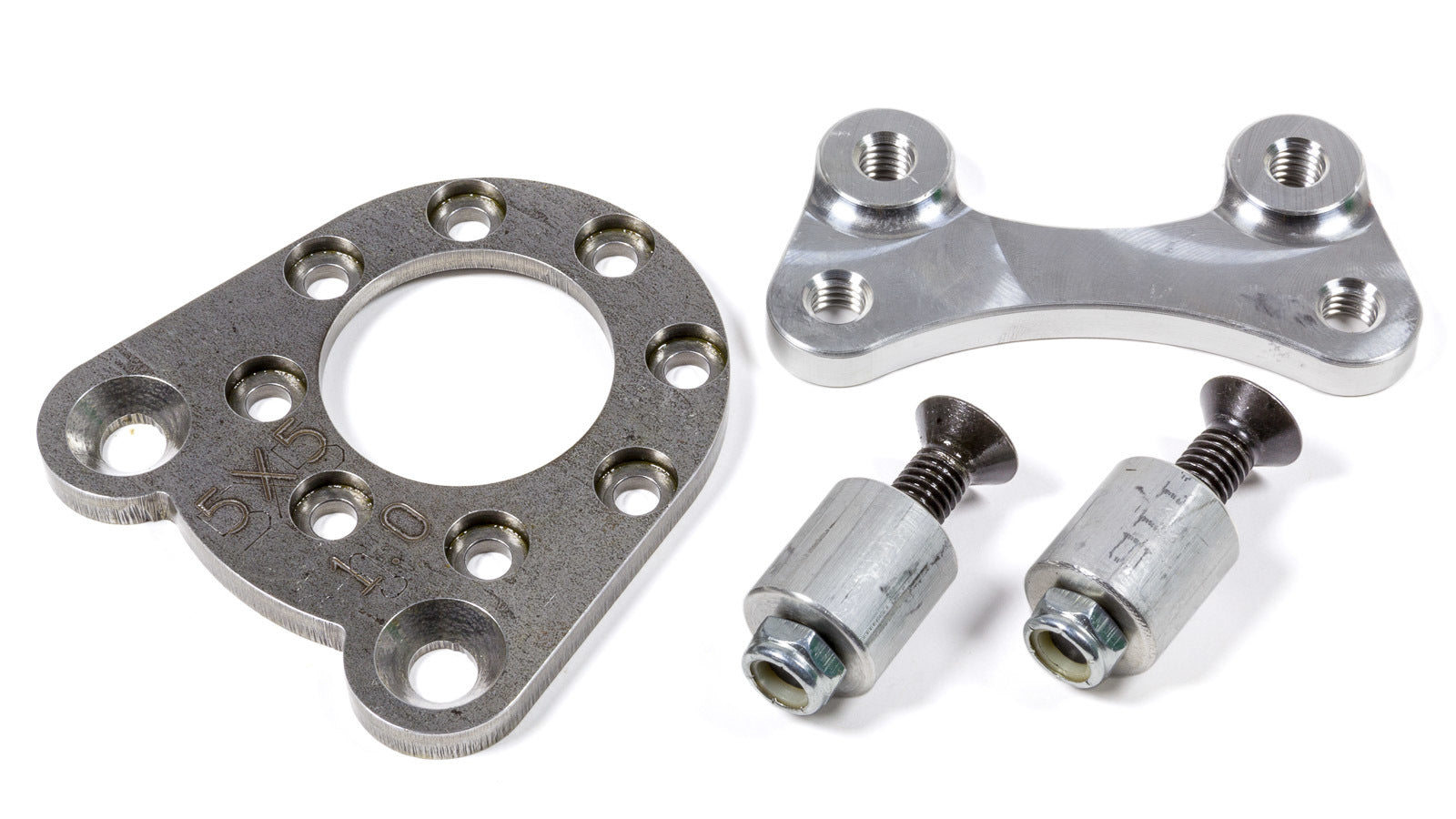 Tiger Quick Change 3012-5X5-10 Brake Caliper Bracket - Rear - Leading - Bolt-on - 1.0 Degree Camber - 8-Bolt Flange