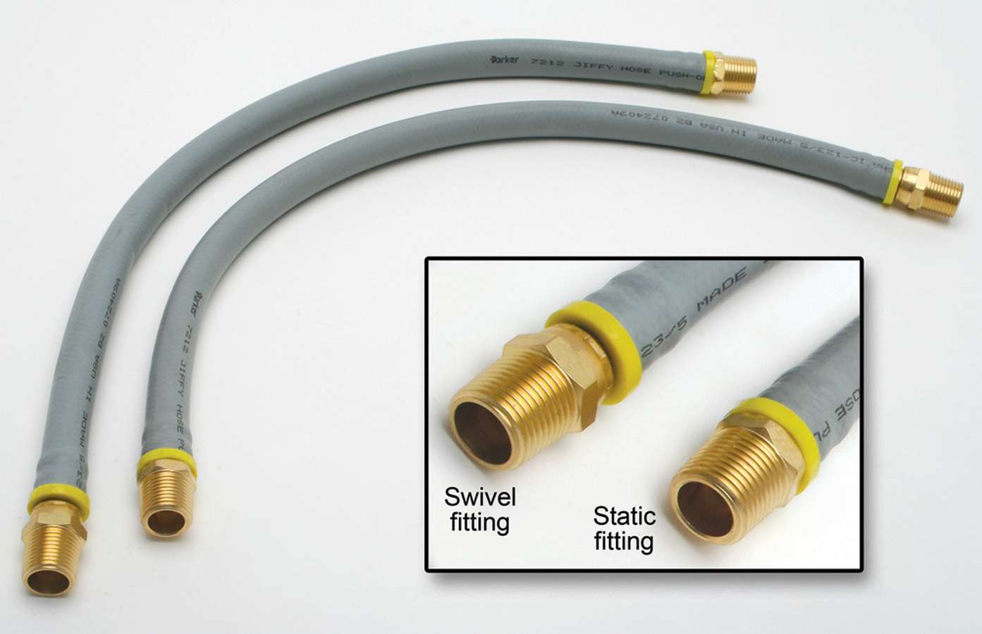 TRANS-DAPT 1032 24-Inch Oil Hose Kit with 1/2-Inch NPT Male Ends, 300 PSI