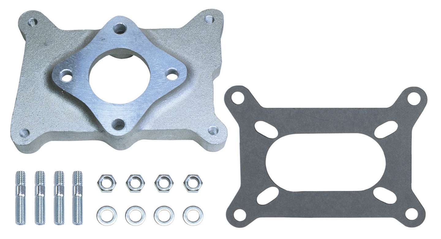 Trans-Dapt 2041 Carburetor Adapter, Holley 2-Barrel to Large 1-Barrel, 1.25-Inch Thick