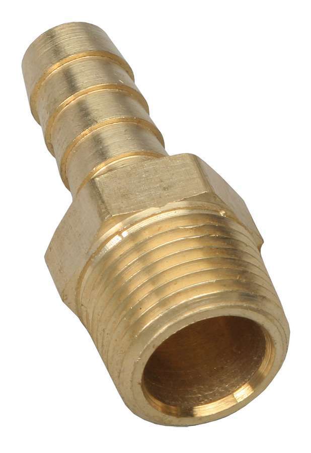 Trans-Dapt Performance Fitting Adapter Straight 3/8 In NPT Male To 3/8 In Hose Barb Brass Each 3/8in Fuel Hose Fitting 2269