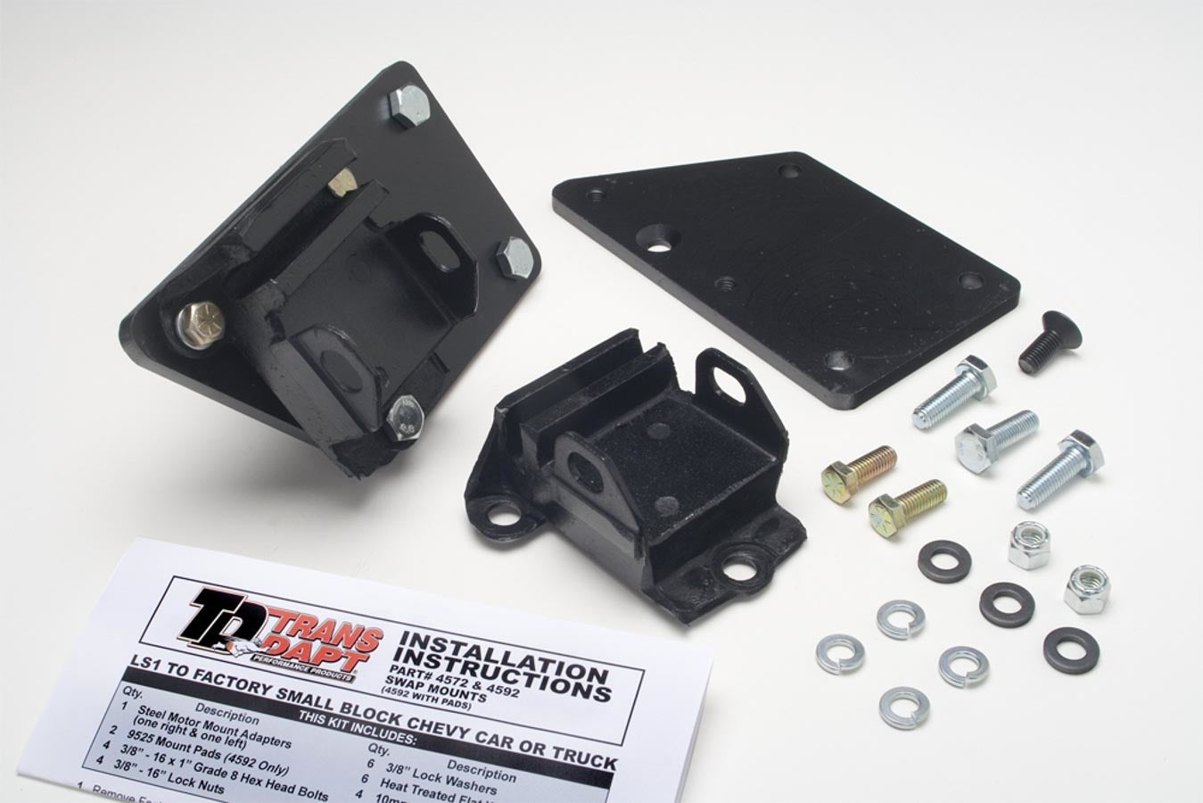 Trans-Dapt 4592 LS1 to GM 3-Bolt Motor Mount Kit