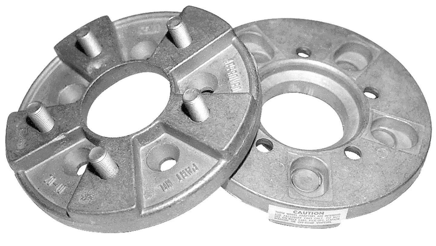 TRANS-DAPT 7071 Wheel Adapters, 5 x 4.5-Inch Hub to 5 x 5-Inch Wheel, 1/2-20 Studs, Aluminum Pair