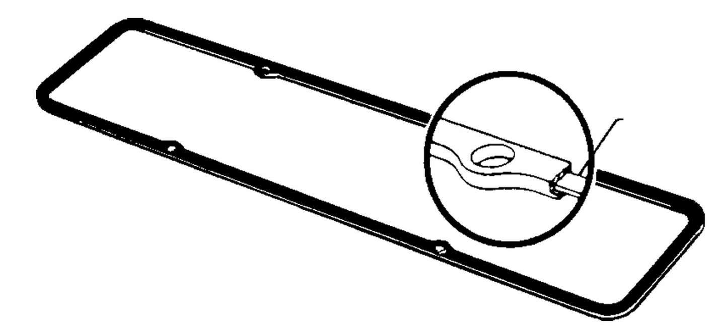 TRANS-DAPT 9168 Valve Cover Gaskets for Small Block Chevy, Steel Core Silicone Rubber, Pair