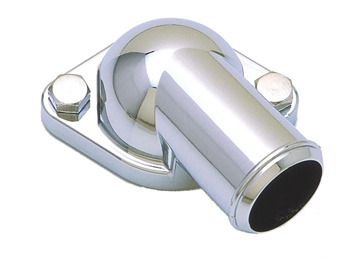Trans-Dapt 9230 O-Ring Water Neck for Pontiac V8, 90-Degree Chrome Steel