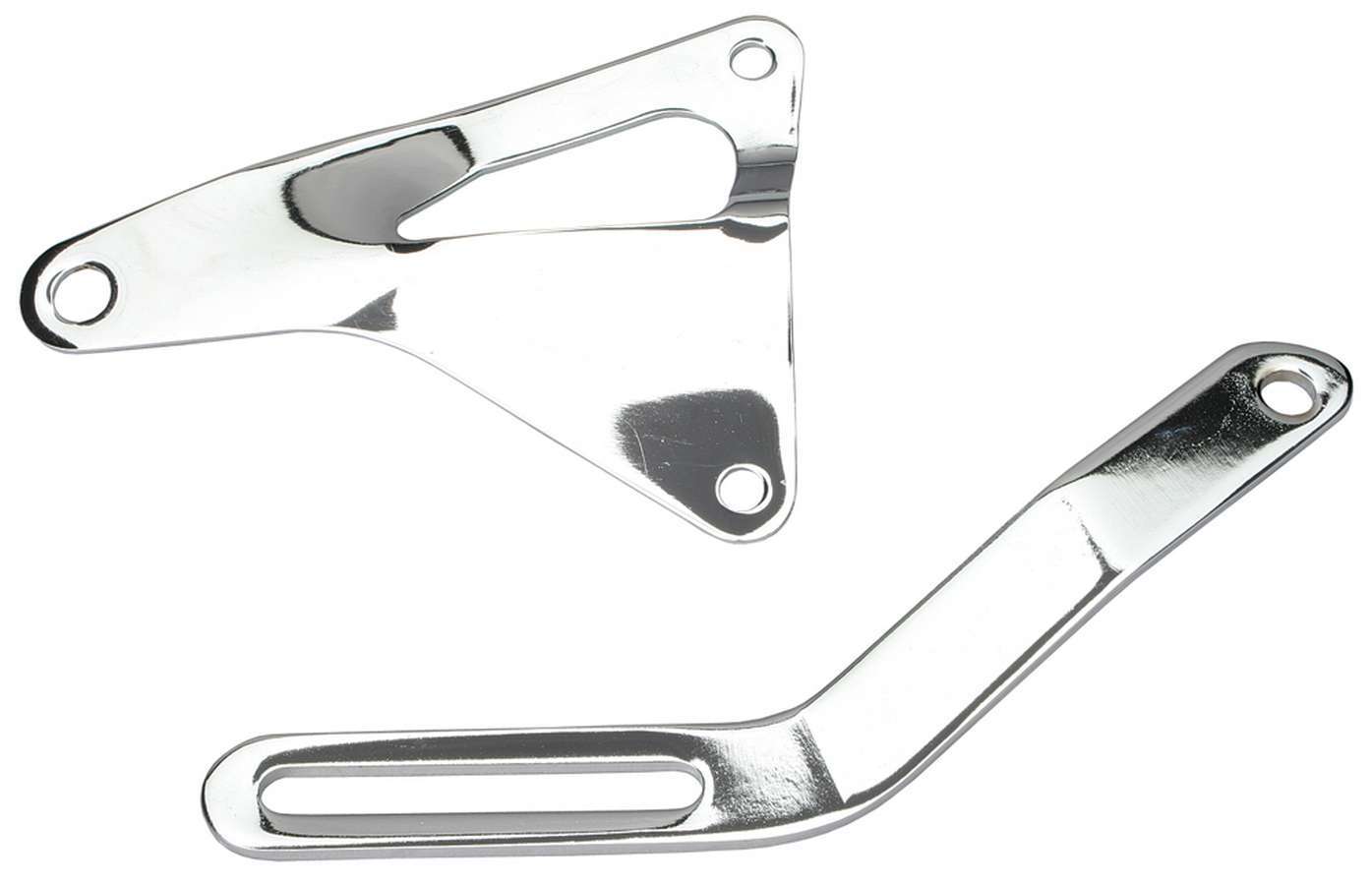 TRANS-DAPT 9455 Small Block Ford Passenger-Side Alternator Bracket Kit, Chrome Steel