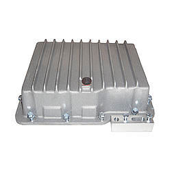Transmission Specialties Inc Transmission Pan Deep Sump Finned Aluminum Natural Powerglide Each P/G Deep Aluminum Pan 2553