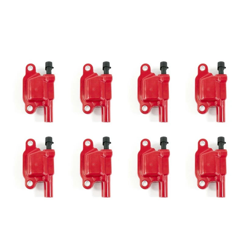 Top Street Performance Ignition Coil Pack Female Socket 0.5 Ohms 40000V Red GM Ls-series Set Of 8 81015-8