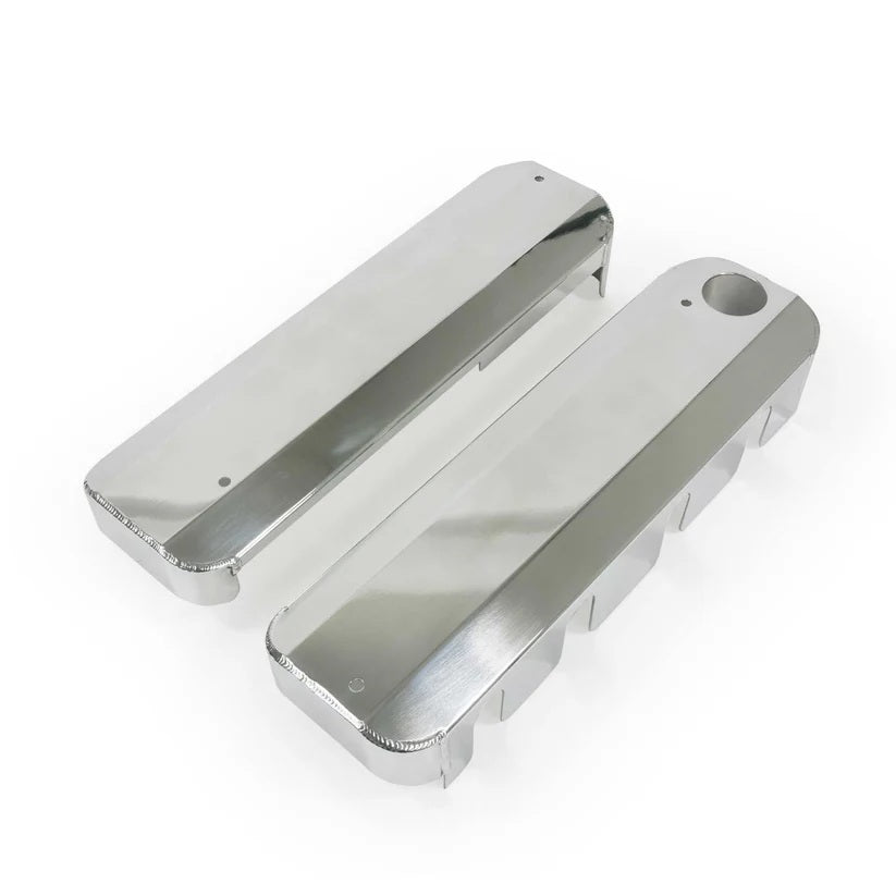 Top Street Performance Engine Coil Cover Fabricated Tall Oil Fill Tube Included Aluminum Polished GM Ls-series Pair JM8081-7P