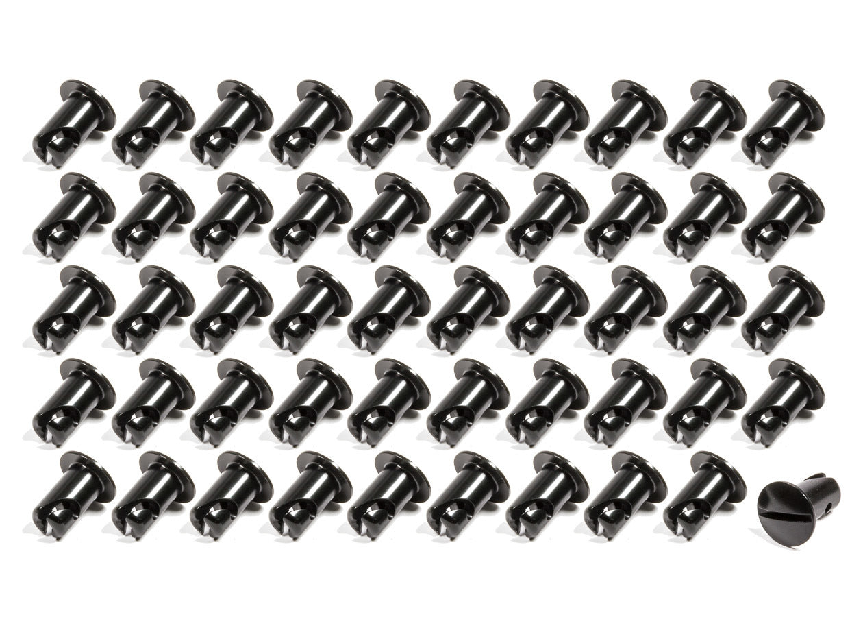 Triple X Race Components CH-4401-50BLK Oval Head Button Alum Black .500 Long 50 Pack