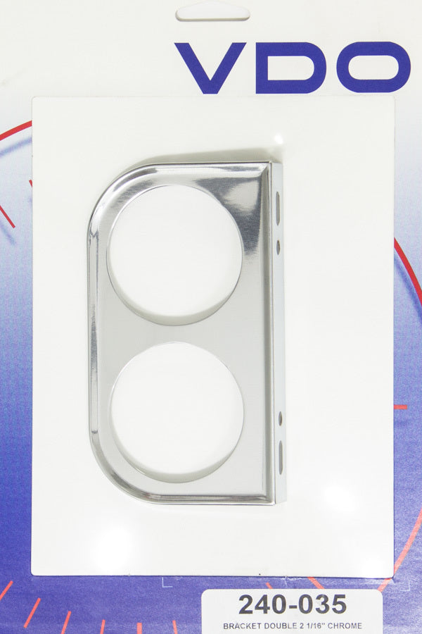 VDO 240-035 Chrome Two-Hole 2-1/16-Inch Gauge Mounting Panel