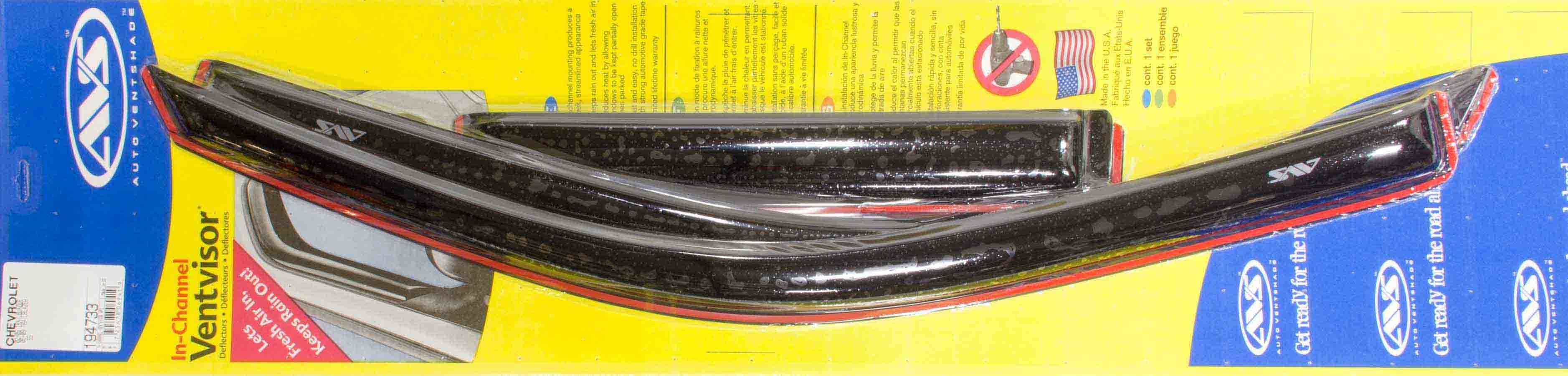 VENTSHADE 194733 In-Channel Side Window Vent Visors for 2002-2009 GM Compact SUV and Isuzu Ascender