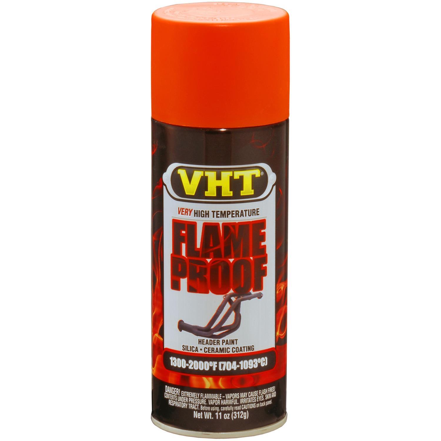 VHT SP114 Flat Orange Flameproof Header Coating 11 oz