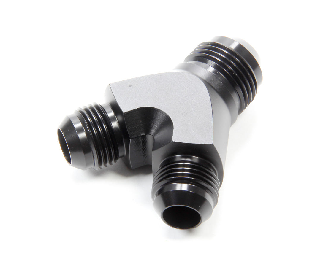 Vibrant Performance 10811 Y-Block Adapter Fitting, -12AN Male Inlet to Dual -10AN Male Outlets, Black Anodized Aluminum