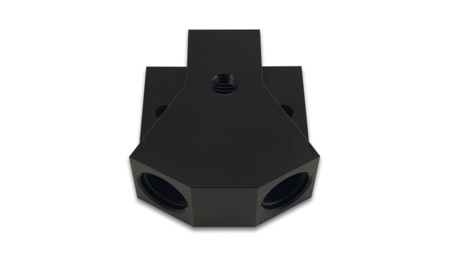 Vibrant Performance 10894 Fuel Distribution Y-Block, Female -10 AN Inlet to Dual Female -8 AN Outlets