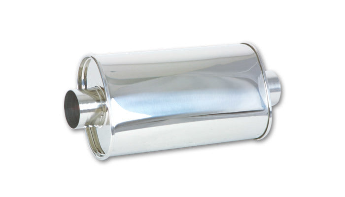 Vibrant Performance Streetpower Oval Muffler 1103, 3-Inch Center Inlet and Outlet