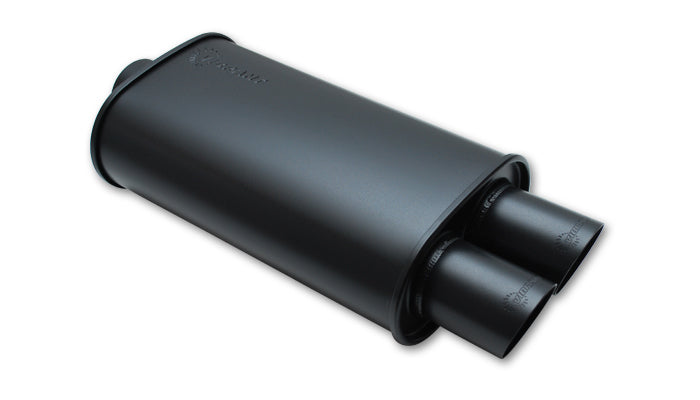 Vibrant Performance 1149 StreetPower Flat Black Oval Muffler with Dual Outlets