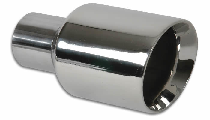 Vibrant Performance 1226 Weld-On Stainless Steel Exhaust Tip, 2.25-Inch Inlet, 3.5-Inch Round Outlet