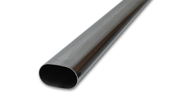 Vibrant Performance 13182 Stainless Steel Oval Exhaust Pipe, 3.5 in. Wide x 2.188 in. High, 5 ft. Long