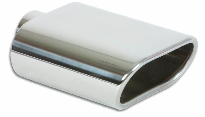 Vibrant Performance 1405 Stainless Steel Weld-On Exhaust Tip, 2.25-Inch Inlet, 5.5 x 3-Inch Oval Outlet