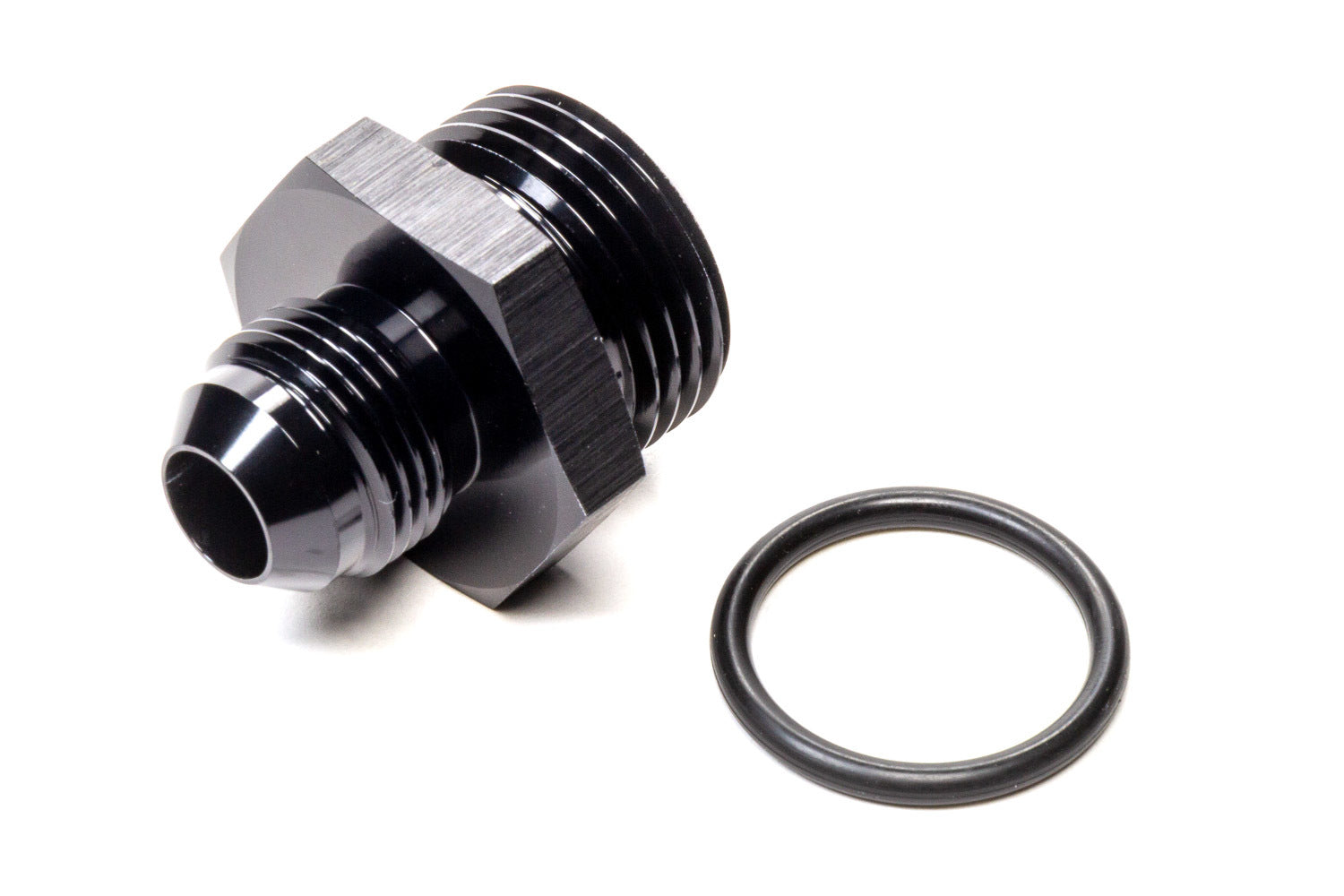 Vibrant Performance 16833 -8AN Male Flare to -12AN Male O-Ring Straight Adapter, Black Anodized Aluminum
