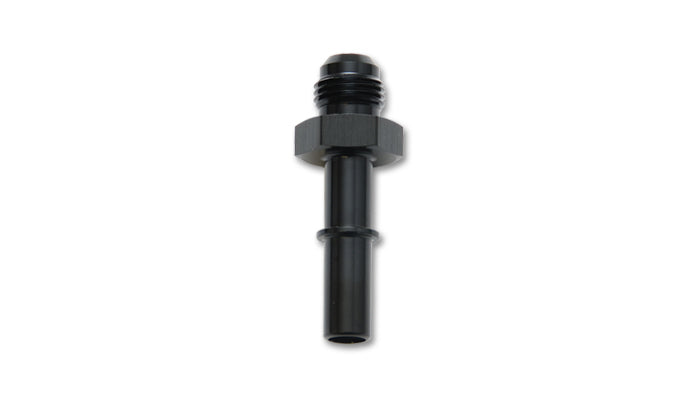 Vibrant Performance 16880 -6 AN to 5/16 in Hose Barb Push-On EFI Adapter, Black Anodized Aluminum