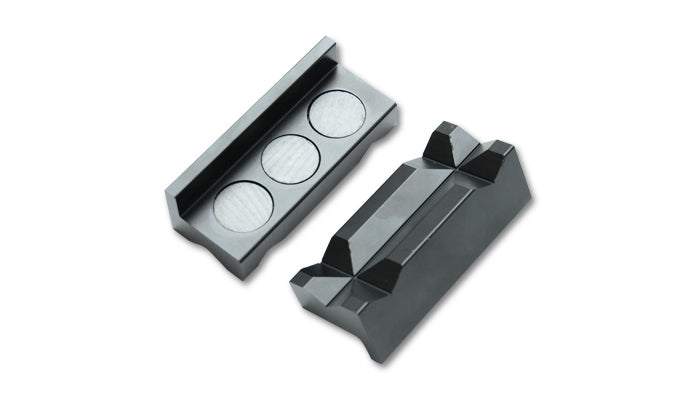 Vibrant Performance 20990 Billet Aluminum Vise Jaw Inserts, Black Anodized, Pair