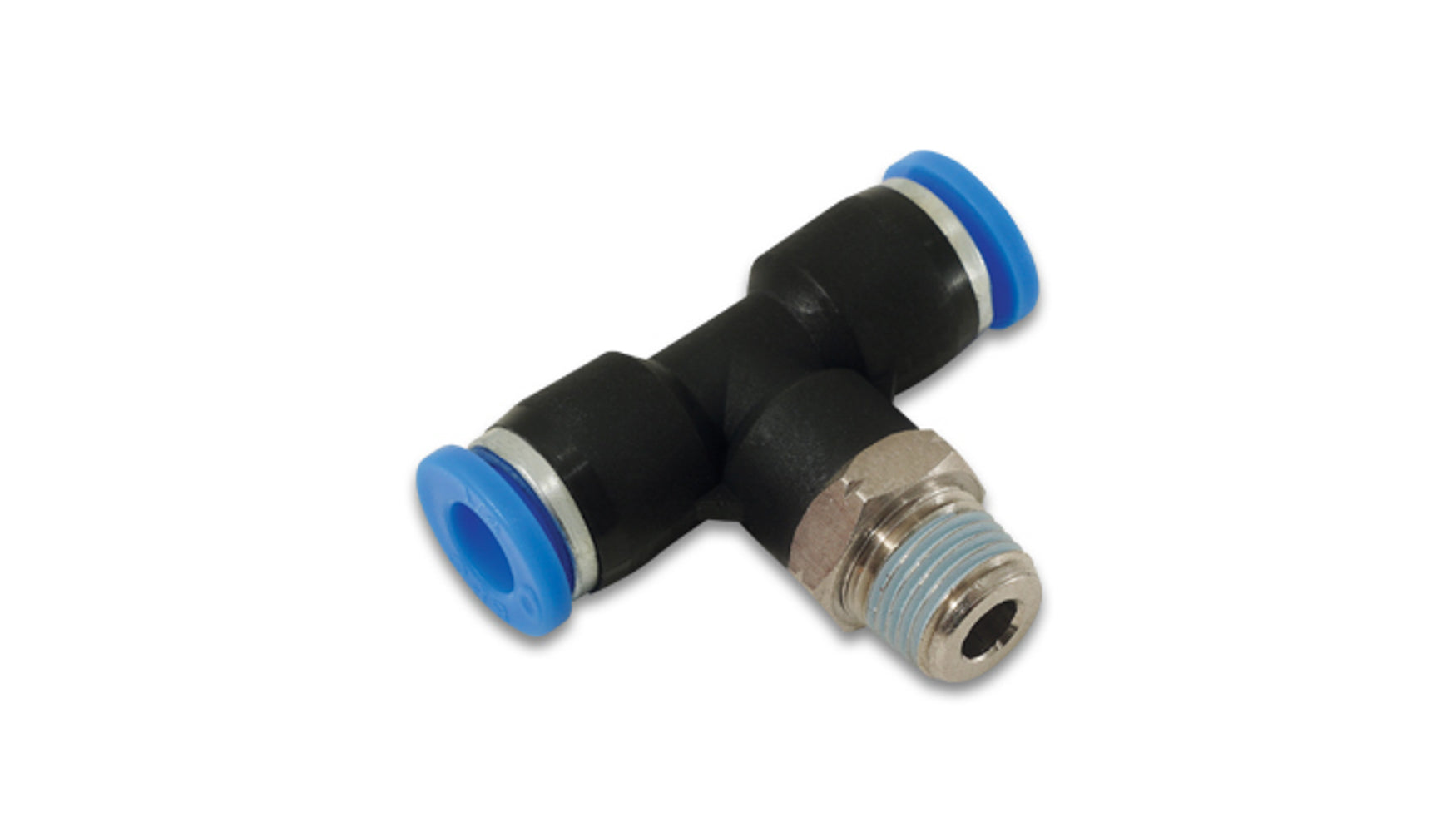Vibrant Performance 22632 Adapter Tee, 1/8 in NPT Male to Dual 1/4 in Female Push-Lock Ports