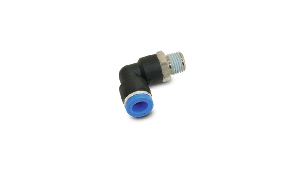 Vibrant Performance 22641 90-Degree Push-Lock Adapter, 1/16 in NPT Male to 1/4 in Tube Female