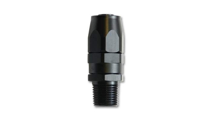 Vibrant Performance 26002 -6AN to 3/8 in NPT Straight Hose End Fitting, Black Anodized Aluminum
