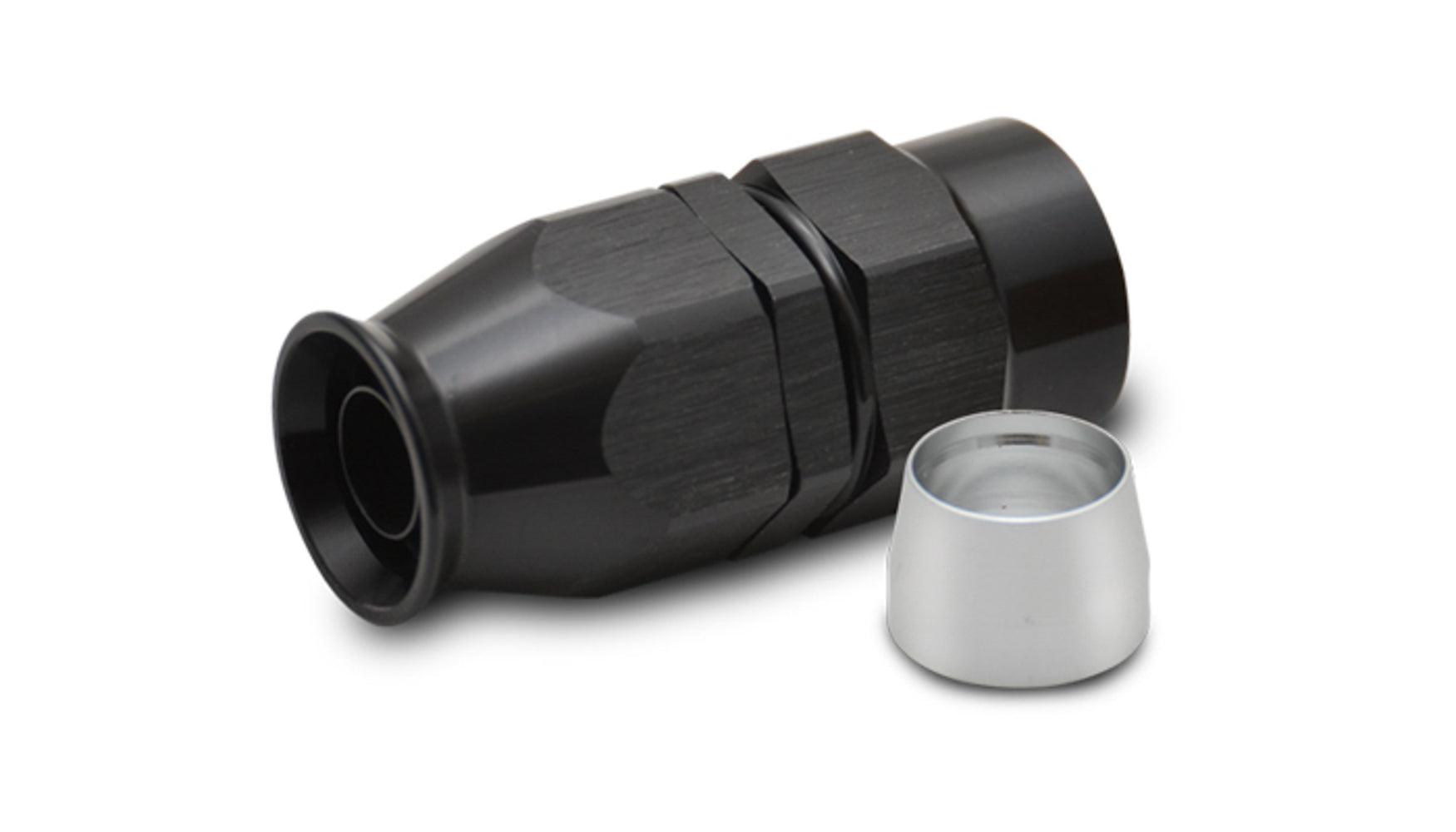 Vibrant Performance 28012 Straight -12AN Hose End Fitting, Aluminum, Black Anodized